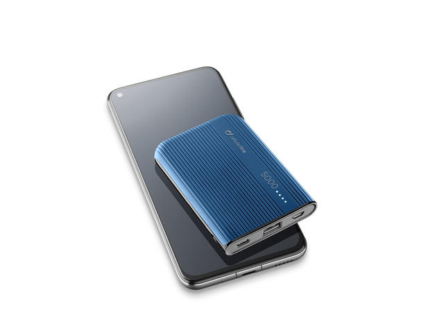 Външни батерии Cellularline Power Tank 5000 mAh, в синьо