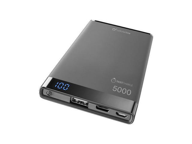 Външни батерии Cellularline Manta S 5000mAh USB-C, в черно
