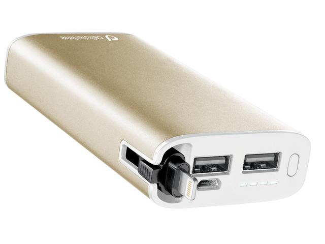 Външни батерии Cellularline Unique Design за Apple устройства, 6700mAh, златиста