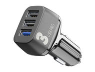 Зарядни устройства Cellularline зарядно 12V-18W +2x18W USB бързо зареждане