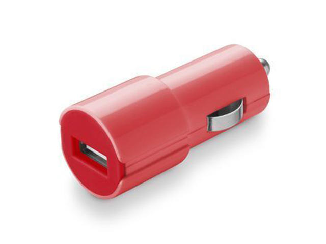 Зарядни устройства Cellularline зарядно за кола 12/24V 1A, в червено