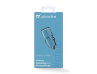Зарядни устройства Cellularline зарядно за кола 12/24V 1A, в синьо