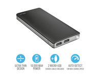 Външни батерии Trust Primo Thin Powerbank 10.000 mAh