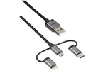 Кабели и Адаптери Trust 3-в-1 micro-USB USB-C Lightning кабел 480Mbps 1 метра