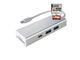 USB Хъб Hama USB 3.1 Type-C Hub 1:3 "Aluminium", 2 x USB-A, USB-C, Card Reader