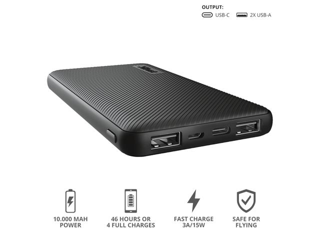 Външни батерии Trust Ultra-thin 10.000 mAh Powerbank