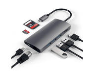 USB Хъб Satechi USB-C Aluminum Multiport 4K Adapter v2, тъмносив