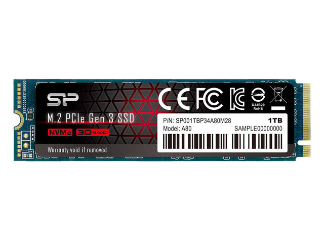 SSD 1TB Silicon Power A80 M.2 NVMe