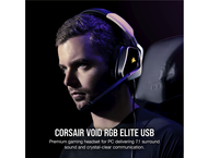 Слушалки Corsair VOID RGB ELITE USB Premium Gaming Headset White