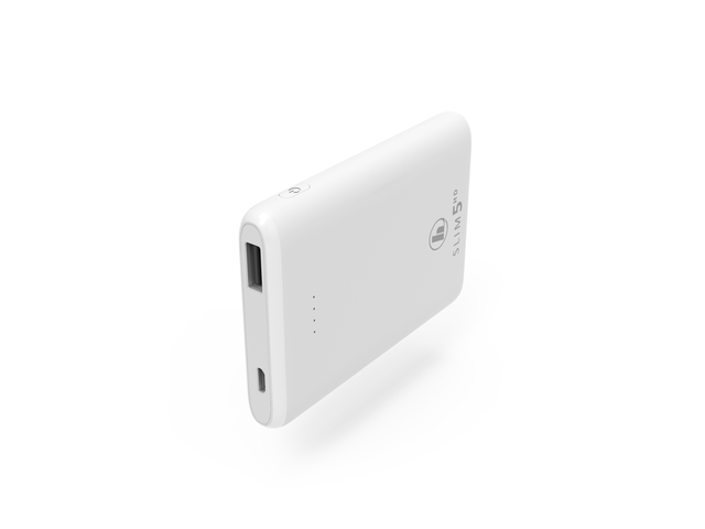 Външни батерии  Hama "SLIM 5HD" Power Pack, 5000m Ah, в бяло