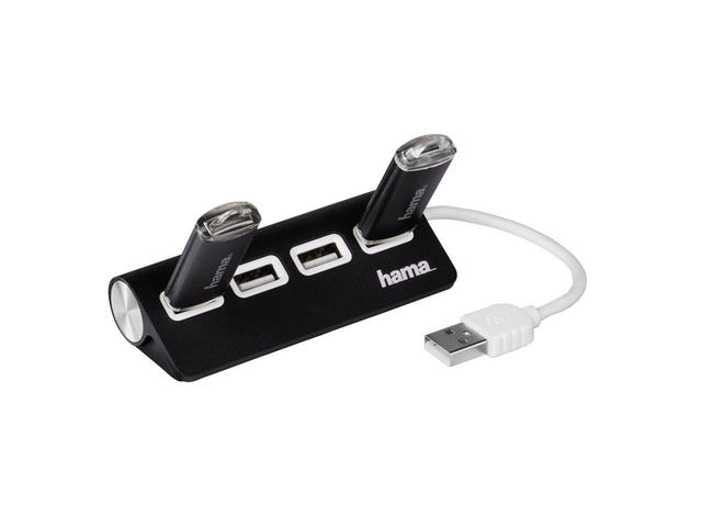 USB Хъб Hama Hub 12177 USB 2.0, в черно