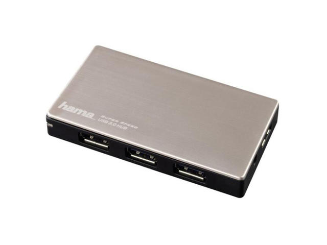 USB Хъб Hama USB 4-портов хъб, USB 3.0 за ултрабуци/лаптопи