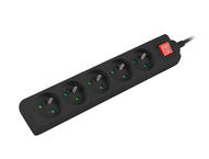 Разклонители Lanberg power strip 3 m Black