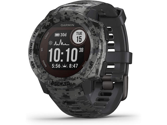 Смарт часовници Garmin Instinct Solar Graphite Camo