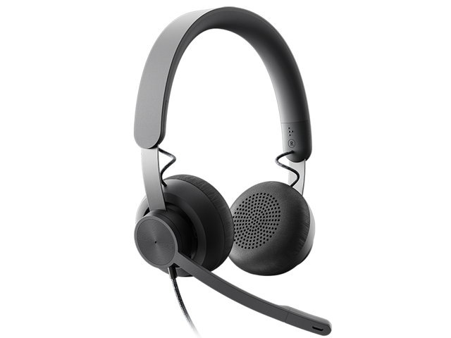 Слушалки Logitech Zone Wired, Graphite