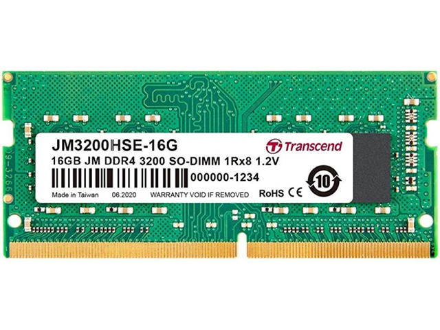 Оперативна памет 16GB DDR4 3200MHz Transcend SO-DIMM