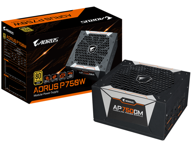 Захранвания за компютри Gigabyte Aorus P750W 80 Plus GOLD Modular PSU