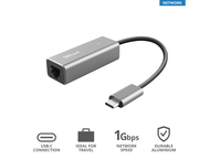 Кабели и Адаптери Trust Dalyx USB-C to Ethernet Adapter