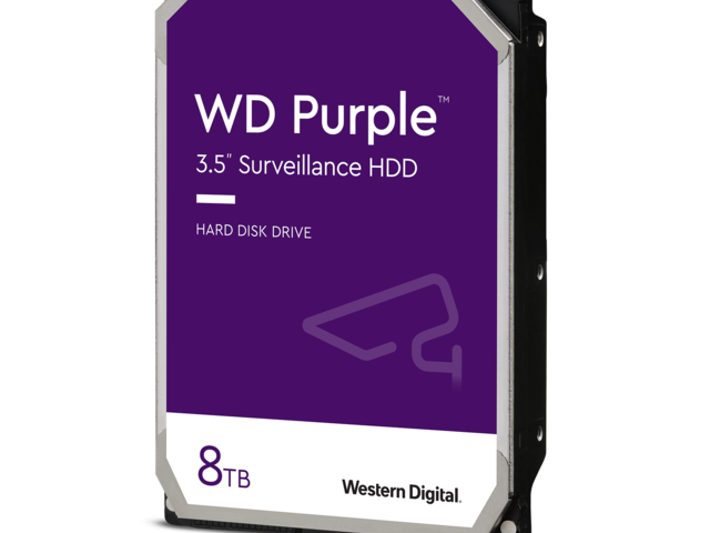 Твърди дискове 8TB 7200rpm Western Digital Purple Surveillance