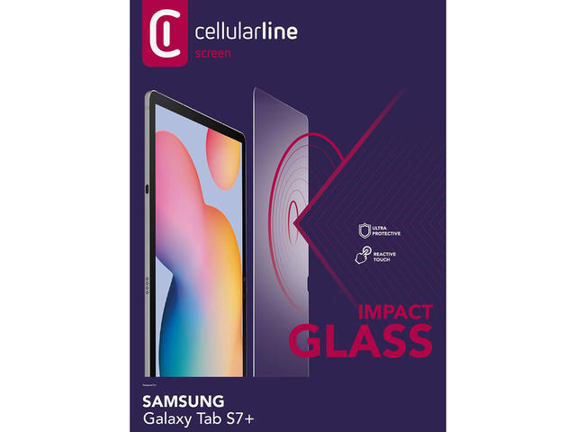 Защитно фолио Cellular line закалено стъкло за таблет Samsung Galaxy Tab S7+