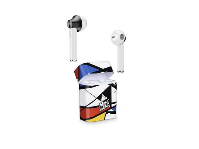 Слушалки Cellular line Music Sound TWS5, цветни фигури