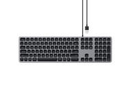 Клавиатури Satechi Aluminum Wired Keyboard for Mac - US - Space Gray