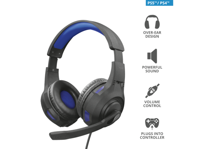Слушалки TRUST GXT 307B Ravu Gaming Headset for PS4/ PS5, blue