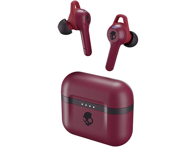 Слушалки Skullcandy Indy Evo, във винено червено