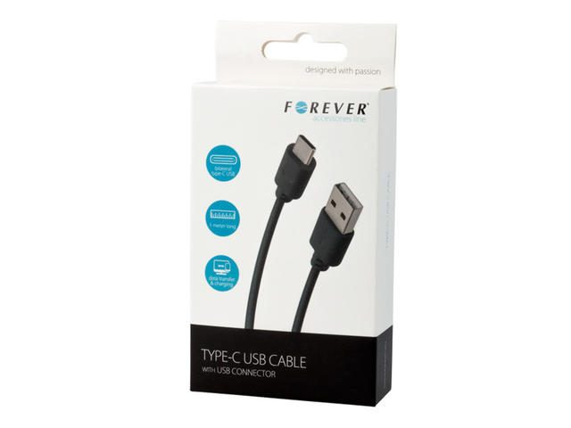 Кабели и Адаптери Forever кабел данни USB Type-C, 1м