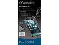 Защитно фолио Cellular line закалено стъкло за iPhone 11 Pro/X/XS