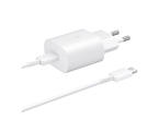 Зарядни устройства Samsung Super Fast Travel Charger, 25W, USB-C, White