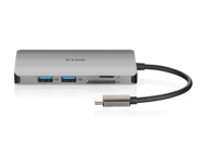 Кабели и Адаптери D-link 8-в-1 USB-C ™ концентратор с HDMI / Ethernet / четец на карти / Power Delivery