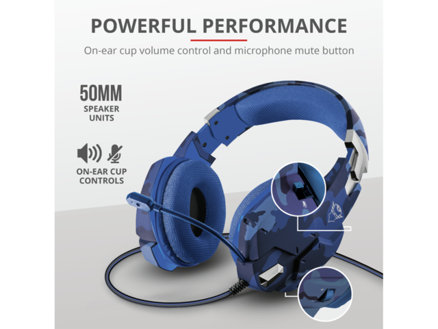 Слушалки Trust GXT 322B Carus