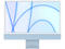 All in One Apple iMac 24" M1 Blue