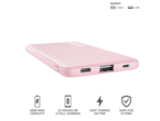 Външни батерии Trust Primo Ultra-thin Powerbank 5.000 mAh - pink