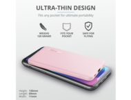 Външни батерии Trust Primo Ultra-thin Powerbank 5.000 mAh - pink