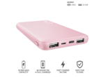Външни батерии Trust Primo Ultra-thin Powerbank 10000 mAh - pink