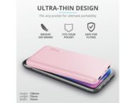 Външни батерии Trust Primo Ultra-thin Powerbank 10000 mAh - pink