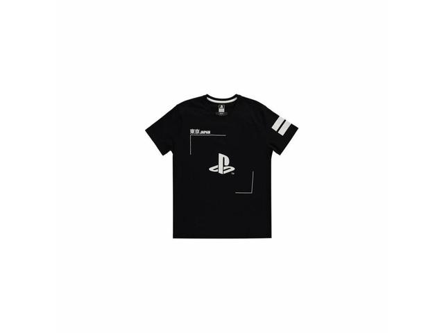 Облекло и аксесоари Sony Playstation Black & White Logo - Men's T-shirt - L