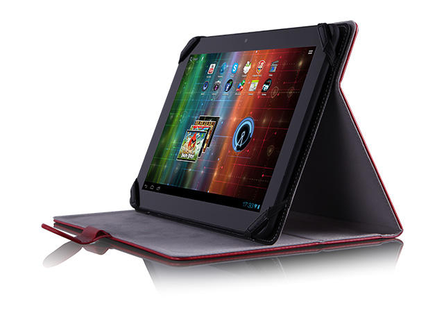 Калъфи за таблети Универсален калъф Prestigio с функция въртене, червен