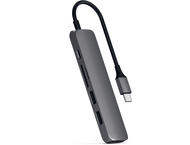 USB Хъб Satechi Slim Aluminum USB Type-C Multi-Port Adapter V2 (Space Gray)