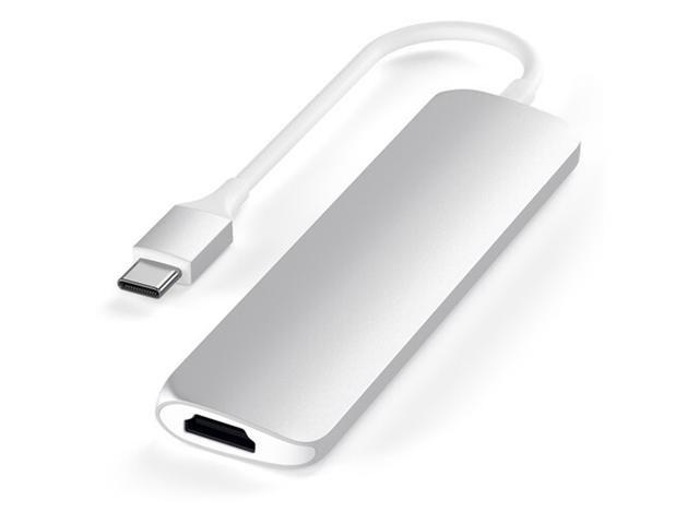 USB Хъб Satechi Type-C Slim Multimedia Adapter V2 - Silver