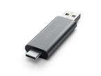 Джаджи Satechi Aluminum TYPE-C Reader (1x USB 3.0,MicroSD) - Space Grey