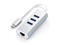 USB Хъб Satechi Aluminium TYPE-C Hub (3x USB 3.0,Ethernet) - Silver