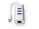 USB Хъб Satechi Aluminium TYPE-C Hub (3x USB 3.0,Ethernet) - Silver