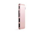 USB Хъб Satechi Aluminium TYPE-C Passthrough USB Hub - Rose Gold