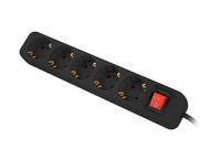 Разклонители Lanberg power strip 1.5 метра, 5 гнезда, черен