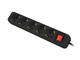 Разклонители Lanberg power strip 1.5 метра, 5 гнезда, черен