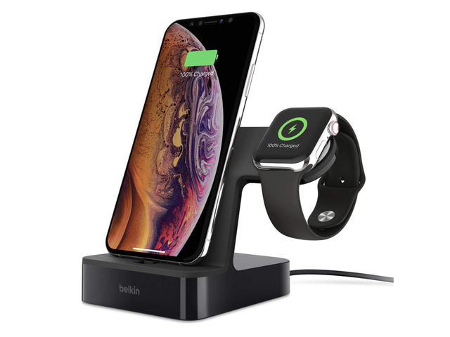 Зарядни устройства Belkin Powerhouse Charge Dock за Apple Watch + iPhone, черен