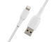 Кабели и Адаптери Belkin BOOST↑CHARGE™ Braided Lightning към USB-A Cable (15 см, бял)